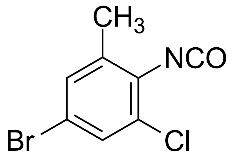 Structure of 4-Bromo-2-chloro-6-methylphenyl isocyanate