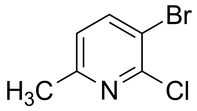 Structure of 3-Bromo-2-chloro-6-methylpyridine