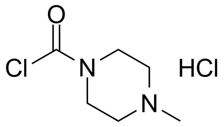 Structure of 4-Methyl-1-piperazinecarbonyl chloride hydrochloride