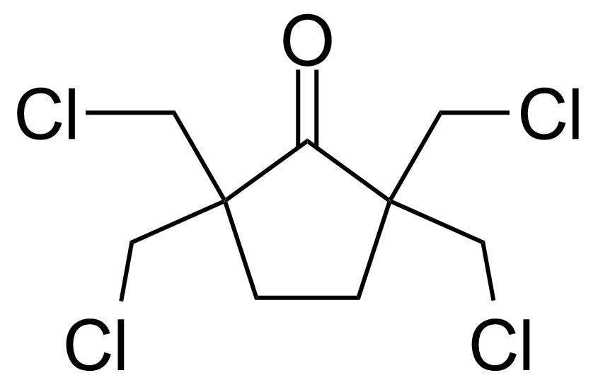 Structure of 2,2,5,5-Tetrakis(chloromethyl)cyclopentanone
