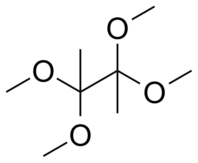 Structure of 2,2,3,3-Tetramethoxybutane