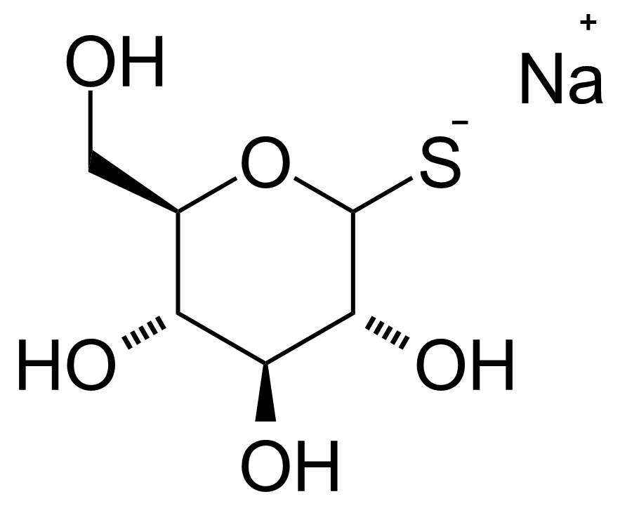 Structure of 1-Thio-D-glucose sodium salt