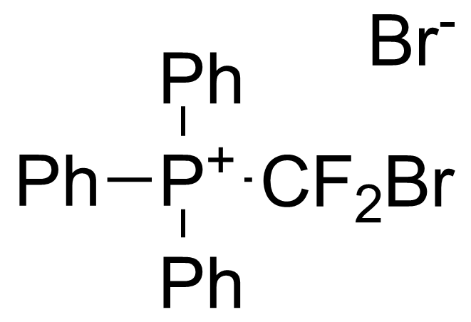 Structure of (Bromodifluoromethyl)triphenylphosphonium bromide
