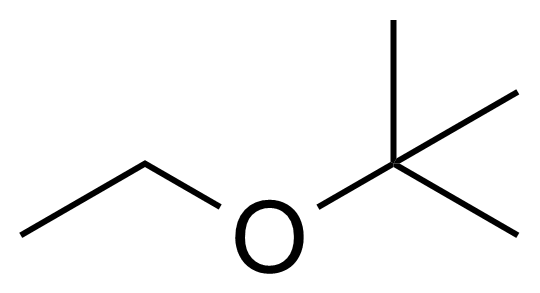 Structure of tert-Butyl ethyl ether