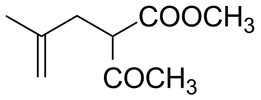 Structure of 2-Acetyl-4-methyl-4-pentenoic acid methyl ester