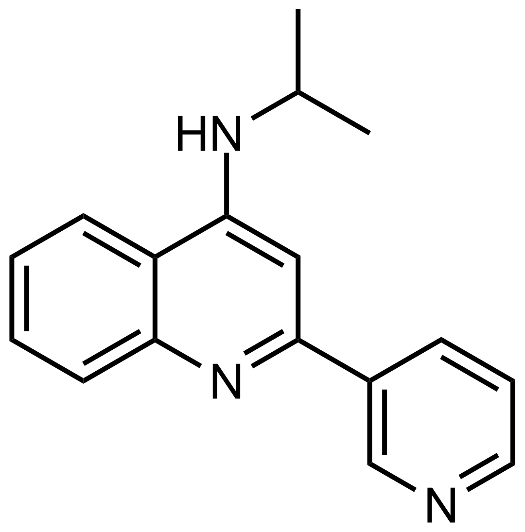 Structure of 7-Chloro-N-isopropyl-2-(pyridin-3-yl)quinolin-4-amine
