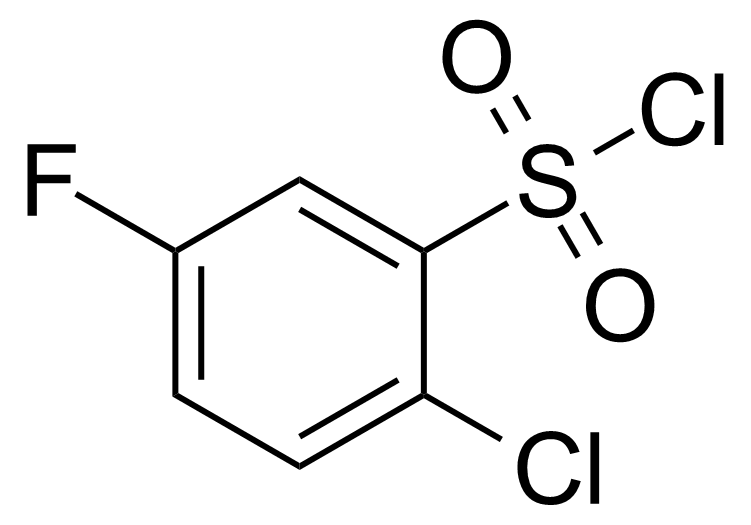 Structure of 2-Chloro-5-fluorobenzene-1-sulfonyl chloride
