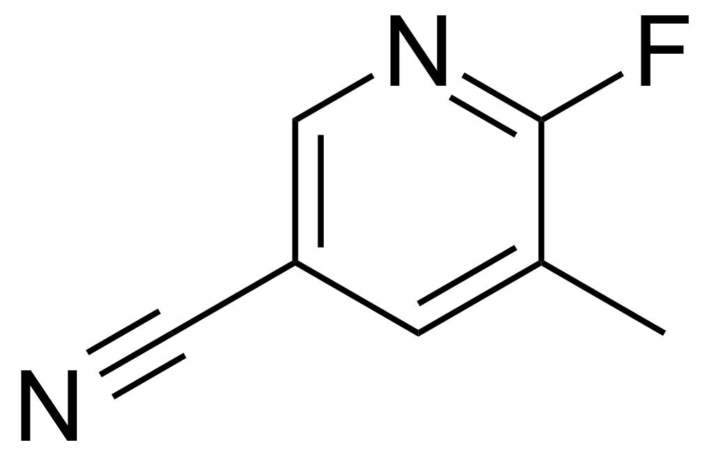 Structure of 5-Cyano-2-fluoro-3-methylpyridine