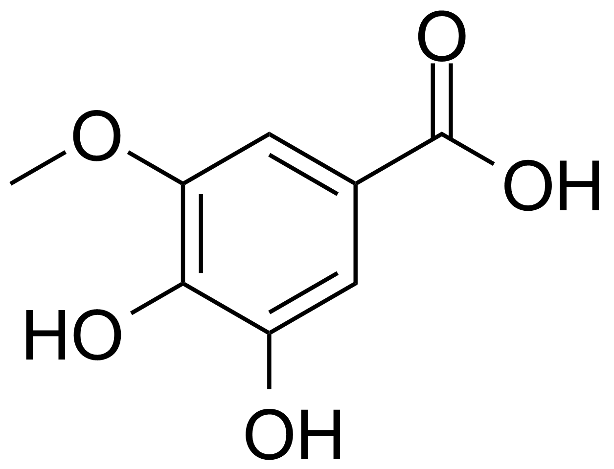 Structure of 3,4-Dihydroxy-5-methoxybenzoic acid