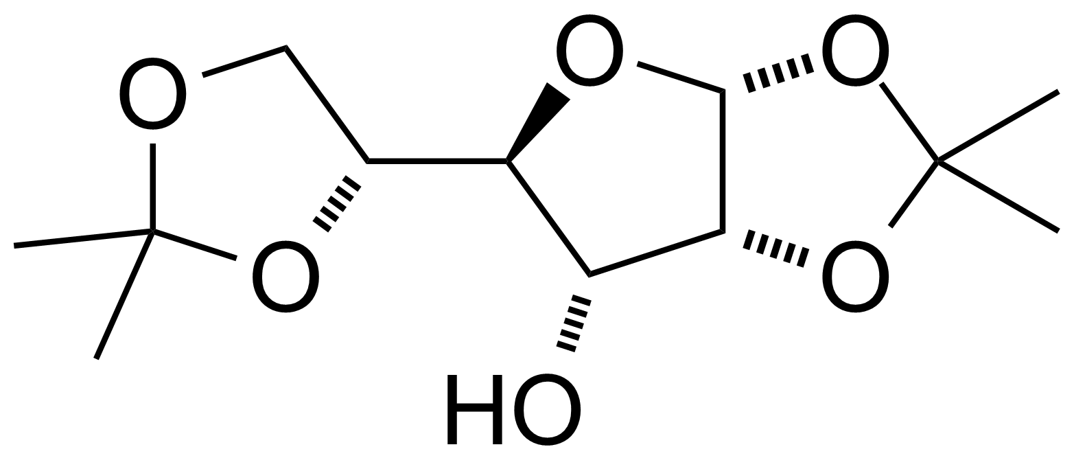 Structure of 1,2-5,6-Di-O-isopropylidene-a-D-allofuranose
