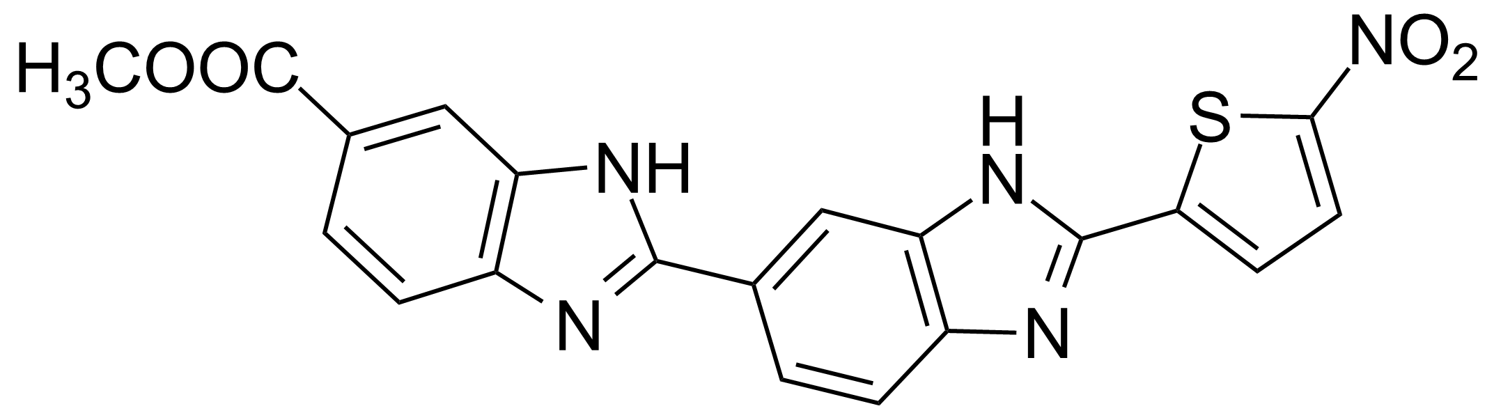 Structure of Methyl 2'-(5-nitrothiophen-2-yl)-1H,3'H-[2,5'-bibenzo[d]imidazole]-6-carboxylate