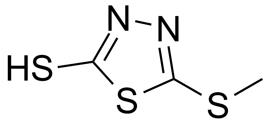 Structure of 5-Methylthio-1,3,4-thiadiazole-2-thiol