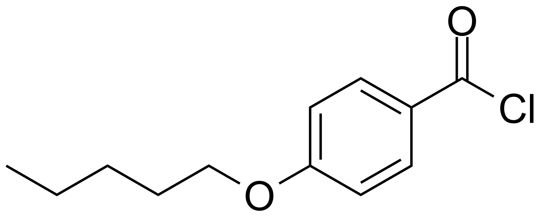 Structure of 4-n-Pentyloxybenzoyl chloride