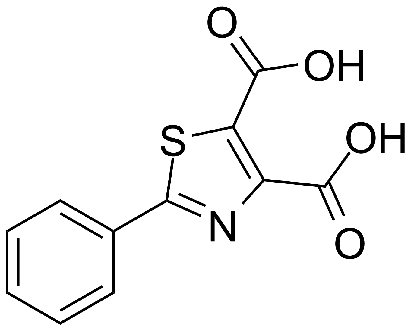 Structure of 2-Phenyl-1,3-thiazole-4,5-dicarboxylic acid