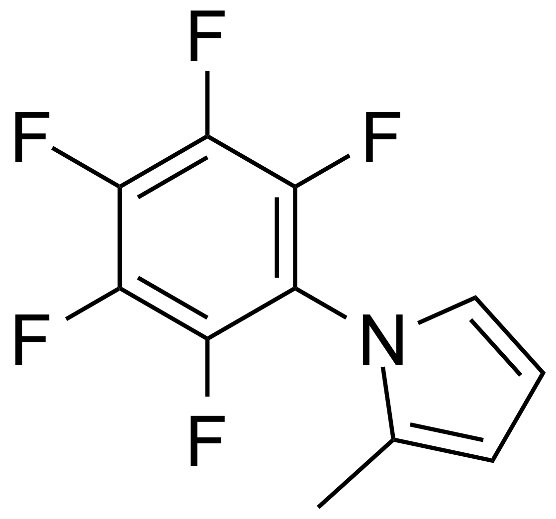 Structure of 2-Methyl-1-(perfluorophenyl)-1H-pyrrole