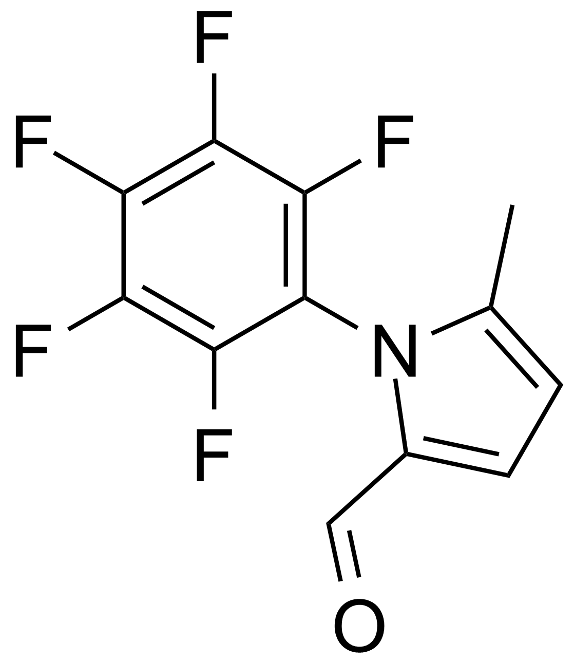 Structure of 5-Methyl-1-(perfluorophenyl)-1H-pyrrole-2-carbaldehyde