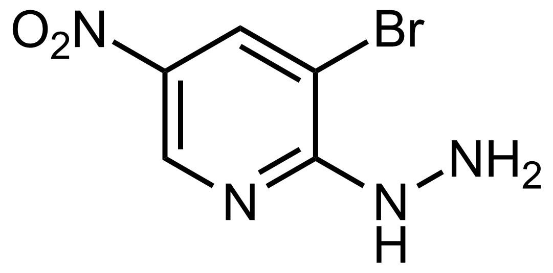 Structure of 3-Bromo-2-hydrazinyl-5-nitropyridine