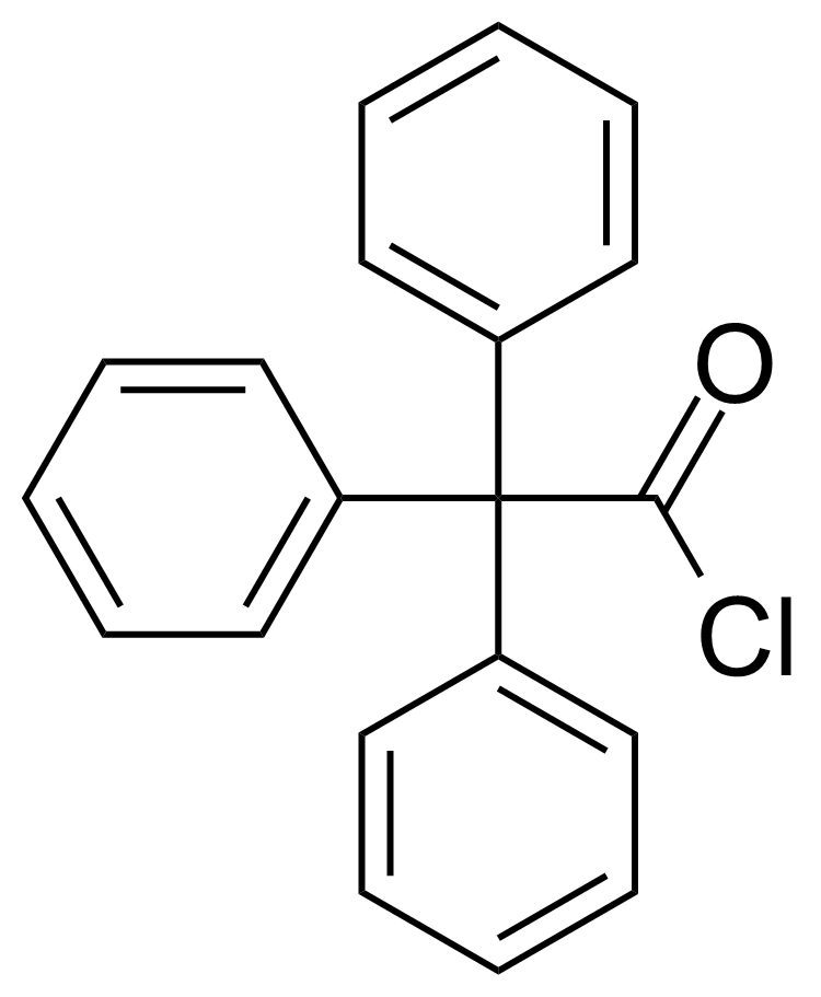 Structure of Triphenylacetyl chloride