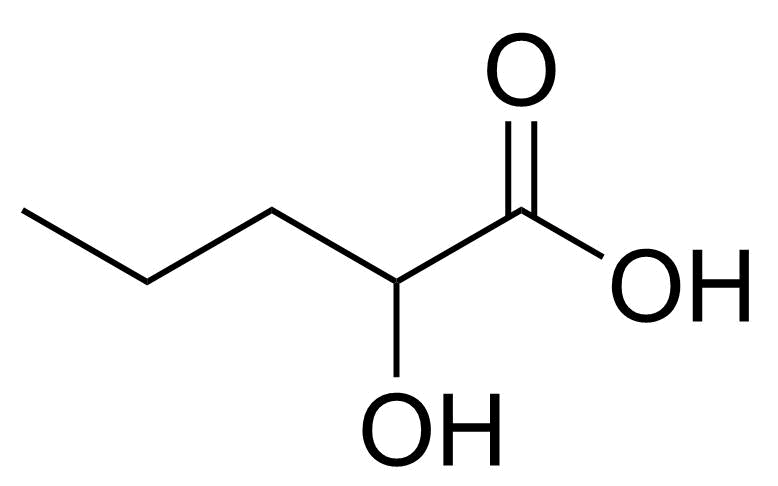 Structure of 2-Hydroxypentanoic acid