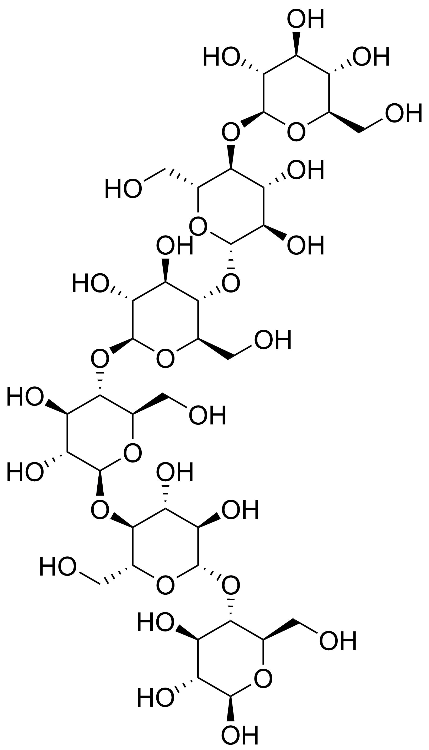 Structure of D(+)-Cellohexaose