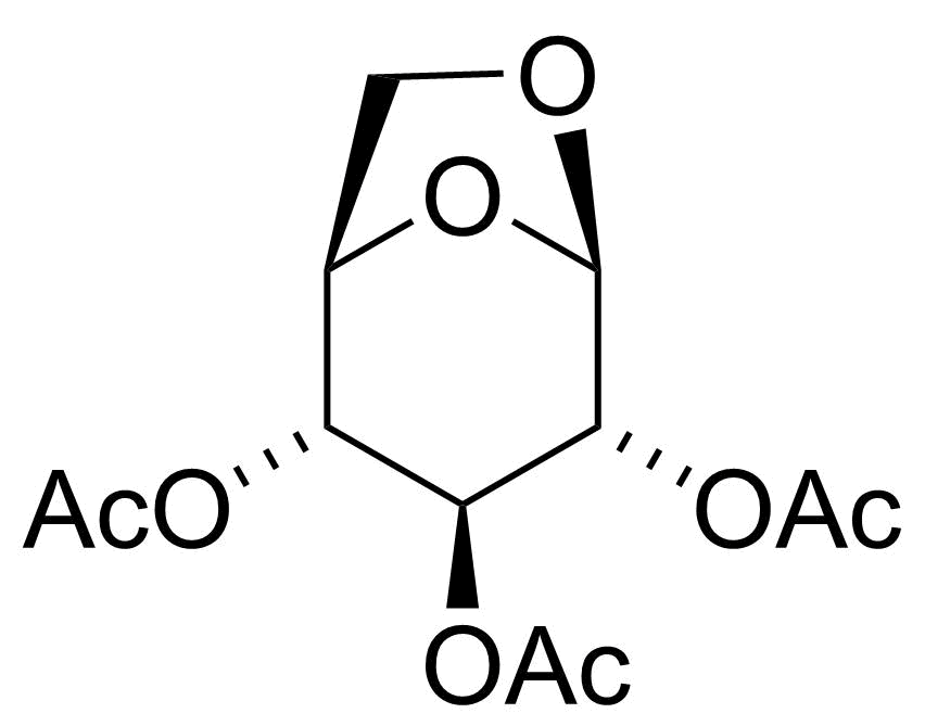 Structure of 1,6-Anhydro-beta-D-glucose-2,3,4-tri-O-acetate