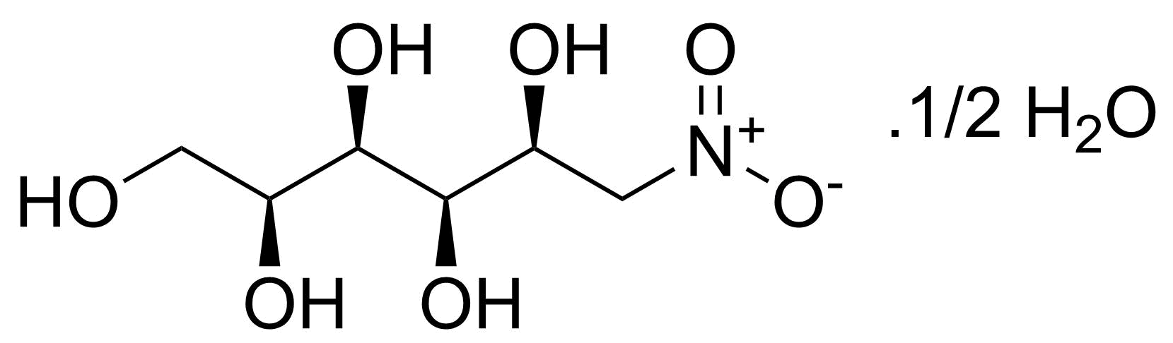 Structure of 1-Deoxy-1-nitro-D-iditol hemihydrate