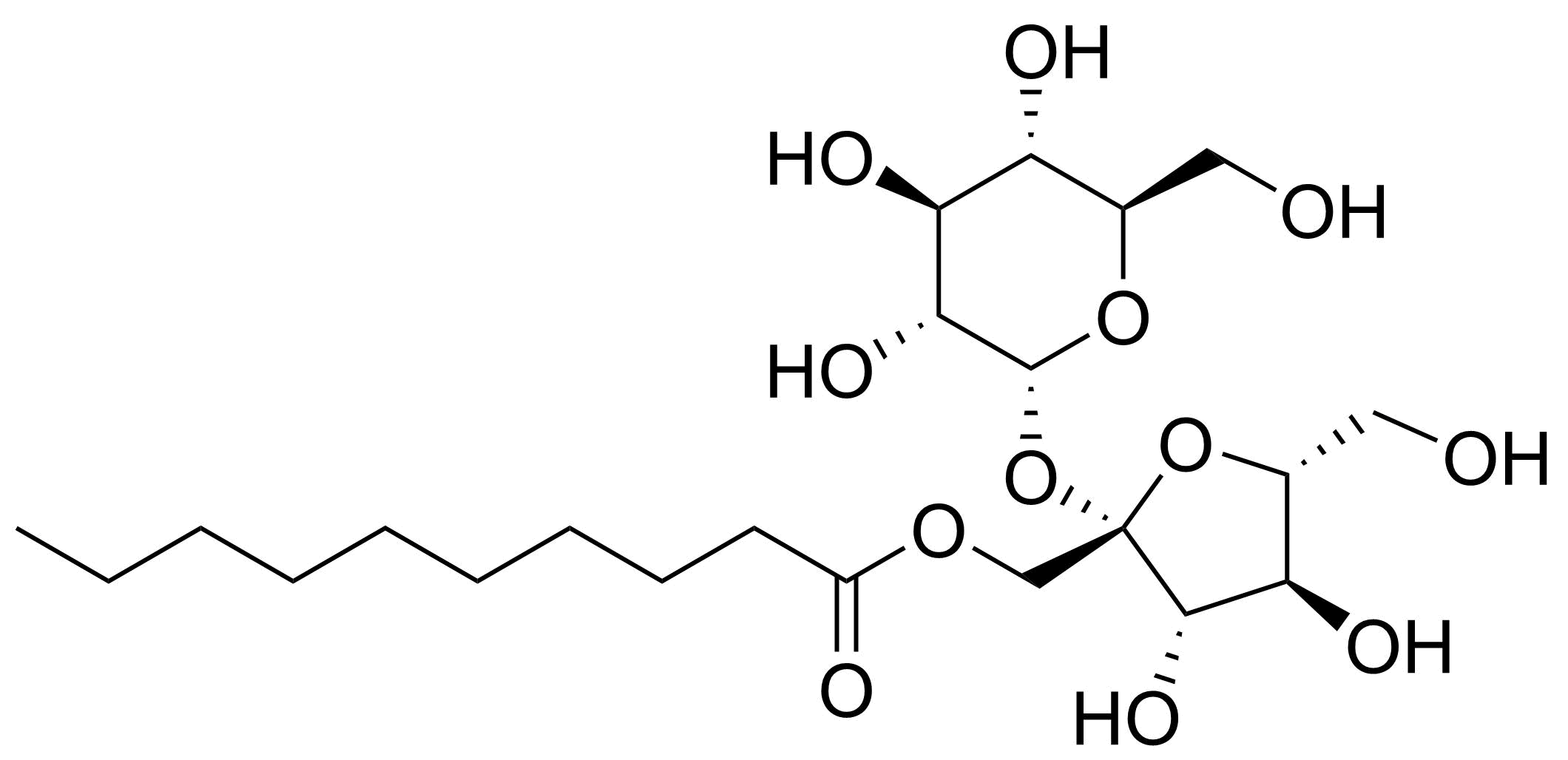 Structure of Sucrose monodecanoate