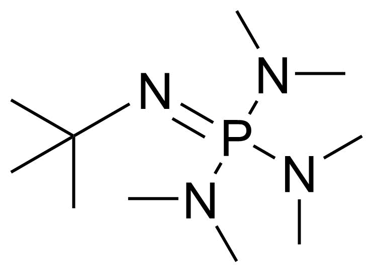 Structure of tert-Butylimino-tris(dimethylamino)phosphorane