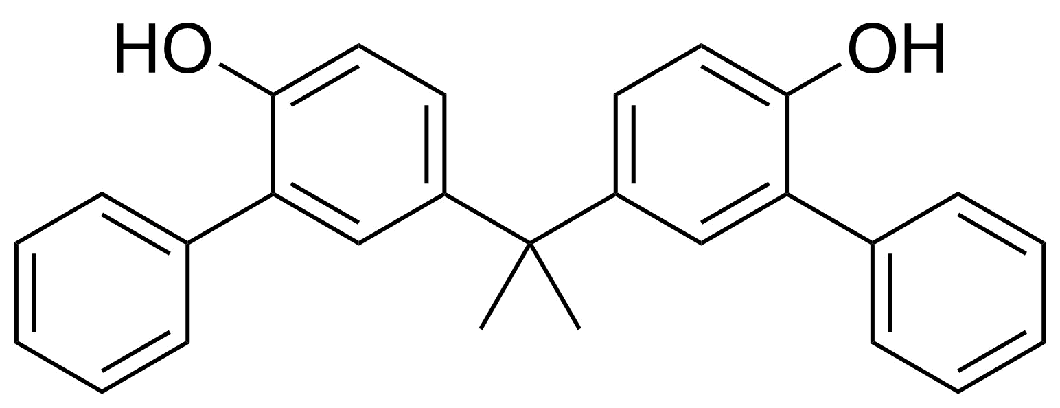 Structure of 2,2-Bis(2-hydroxy-5-biphenylyl)propane